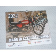KALENDÁŘ NÁSTĚNNÝ 2022 - MOTOCYKLY MADE IN CZECHOSLOVAKIA